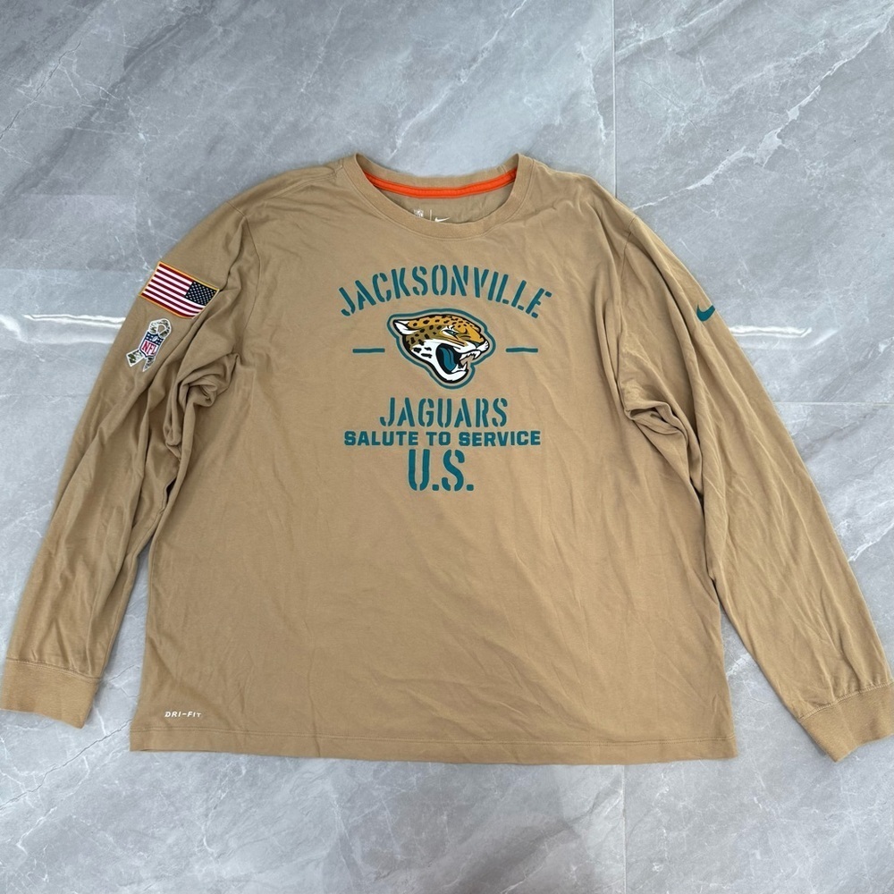 Men's Nike NFL Jacksonville Jaguars 2019 Salute to Service Long Sleeve Shirt XXL - Picture 2 of 16